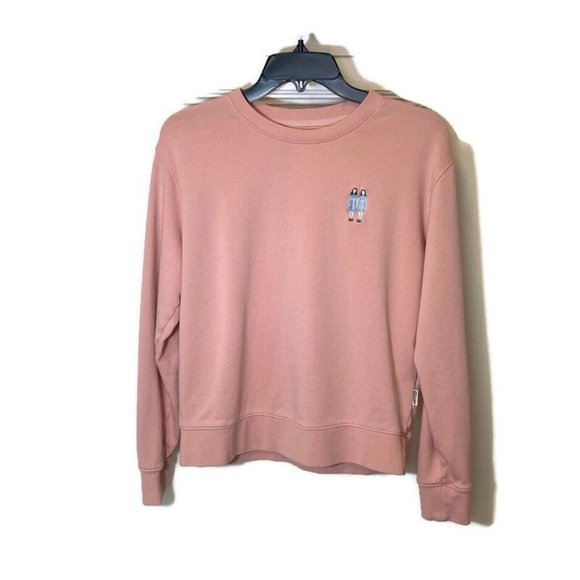 A-dam Tops - A-dam Pink The Shining Grady Twins Embroidered Sweatshirt Size Small WOMENS NEW